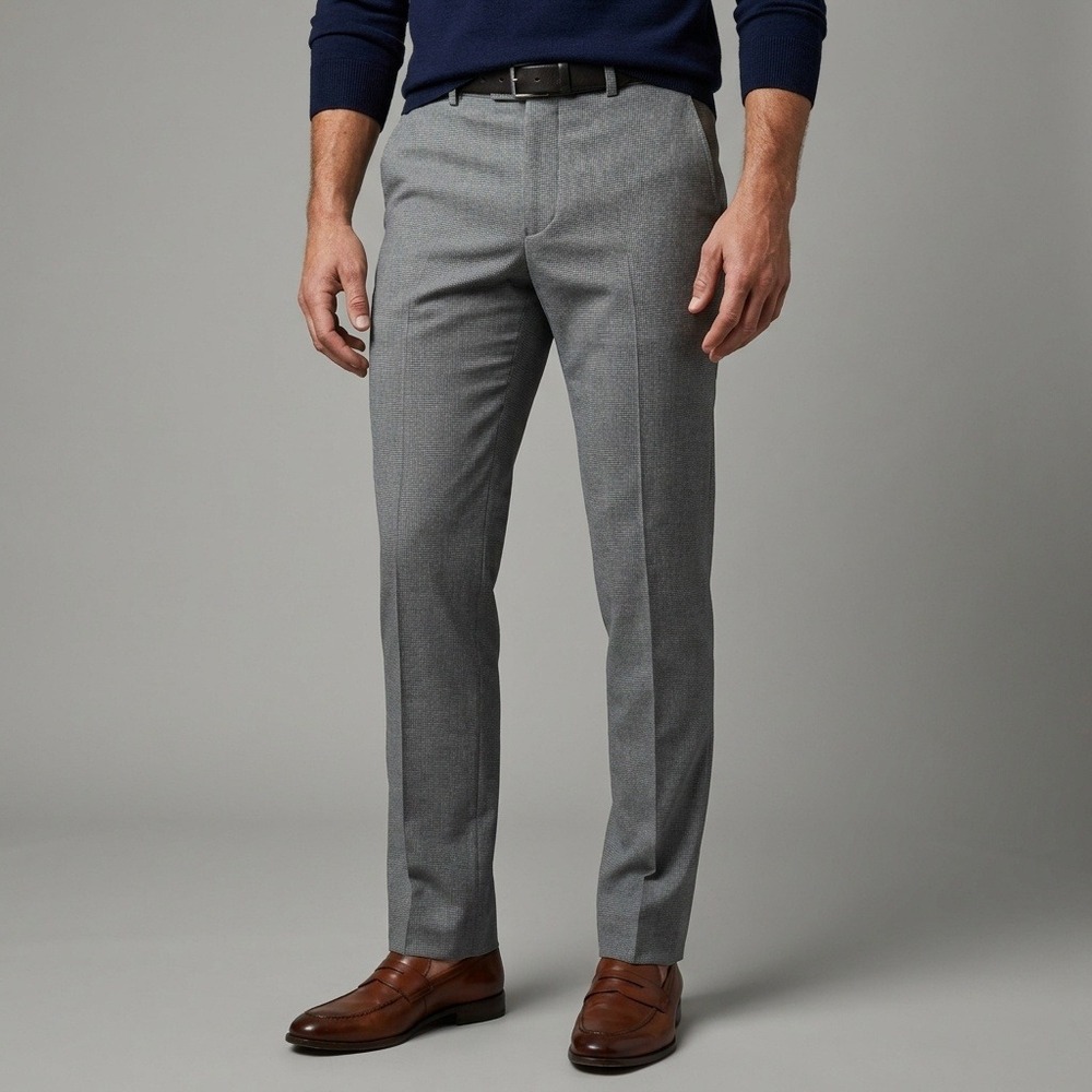 Bonobos Tuesday Tailored Fit Chino Pants Mens 30/34 Grey Micro Pattern Cotton